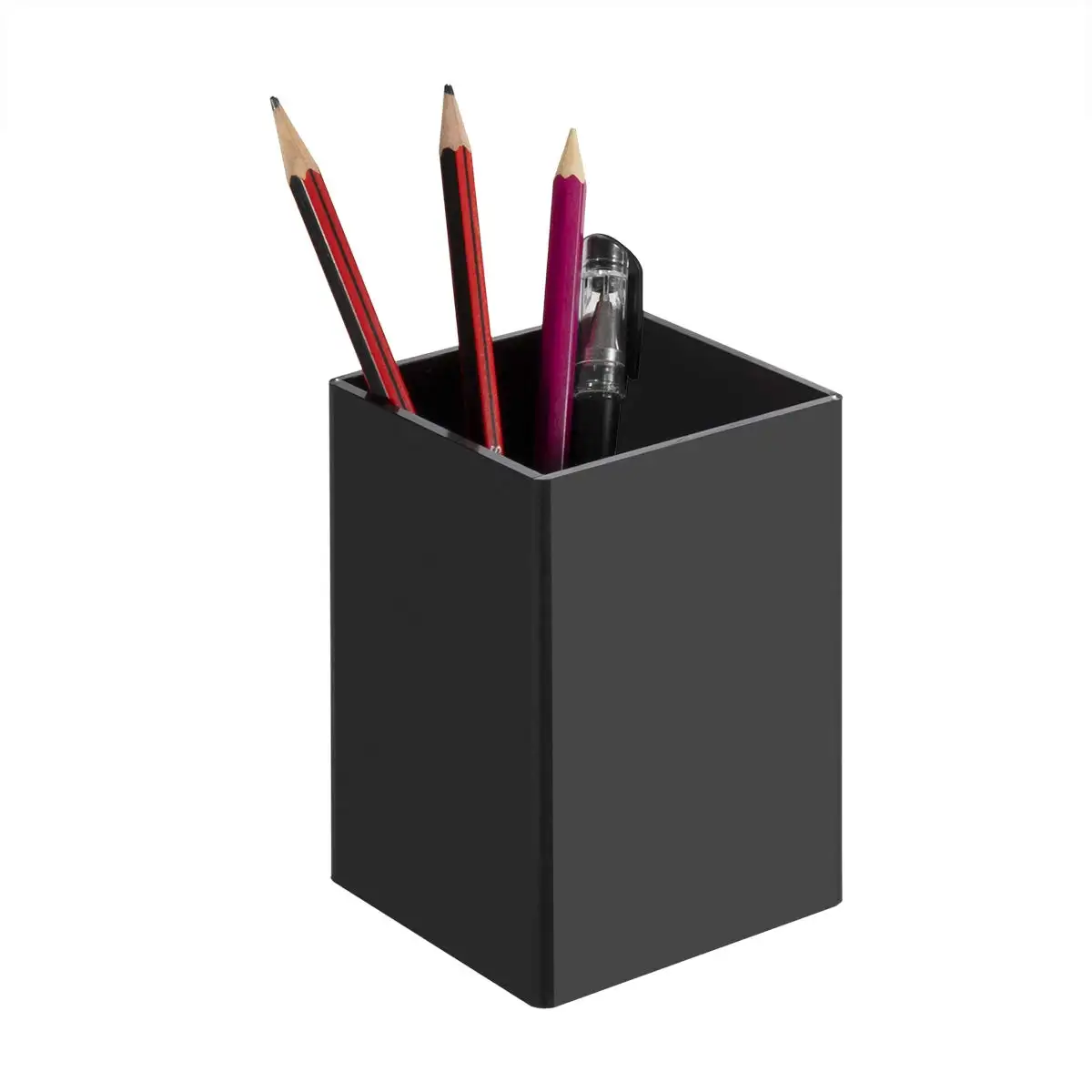 กล่องใส่ปากกาแบบใสสำหรับเดสก์ท็อป,ที่ใส่ปากกาอะคริลิกกำหนดได้เองอุปกรณ์จัดระเบียบปากกา