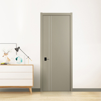 Porte intérieure moderne en bois massif blanc apprêté, étanche, à 2 panneaux, avec cadre en pin et garantie d'un an