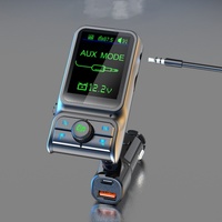 Lecteur MP3 BT 3 en 1 pour voiture avec qualité musicale sans perte, affichage de la tension du chargeur rapide pour voiture Afficher les paroles