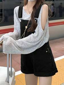 <strong>Women</strong> <strong>Salopette</strong> Jean Short Jumpsuit Plain Adjustable Strap Denim Overalls Shortalls <strong>Women'S</strong> Denim Jeans Overalls - Product Image 4