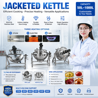 Autocuiseur alimentaire à vapeur/gaz/électrique avec agitateur mélangeur, marmite à double enveloppe, équipement de cuisson pour confiture de fruits