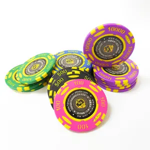 Chip Kasino Kepingan Poker Tanah Liat Kustom 40Mm