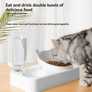 Dispenser Integrato di Acqua e Cibo per Animali Domestici con Erogatore Automatico d'Acqua per Gatti e Cani, Ciotola per Animali Domestici all'Ingrosso - Product Image 6