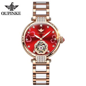 นาฬิกาข้อมือผู้หญิง OUPINKE <span class=keywords><strong>3183</strong></span> แบรนด์หรู ระบบอัตโนมัติ สายเซรามิก แฟชั่น นาฬิกาข้อมือผู้หญิง Relogio Feminino - Product Image 2