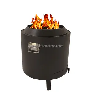 Factory Wholesale Wood Burning Fire Pit Smokeless Fire Pit With Foldable Stands And Removable Ash Pan