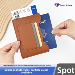 Cartera <span class=keywords><strong>de</strong></span> viaje <span class=keywords><strong>de</strong></span> piel sintética coreana al por mayor, tarjetero grueso y grande, protector <span class=keywords><strong>de</strong></span> pasaporte y billetes, para negocios. - Product Image 2