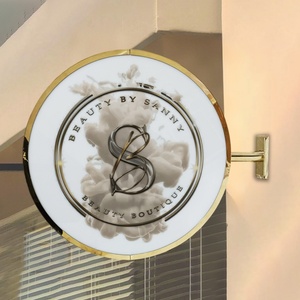 BUOYANT Led Lightbox Custom Advertising Outdoor Acrylic Round Double Sided Signage Shop <b>Sign</b> Boards LED <b>Light</b> Box - Product Image 1