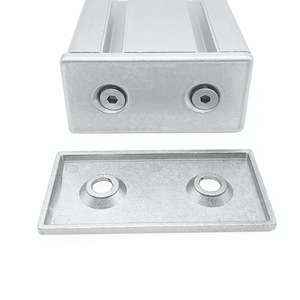 Aluminum End Cap 2030406080 Bracket Cast Aluminum Alloy Industrial Profile Accessory Sandblasted Surface - Product Image 1