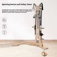 Machine de Pilates Gyro Commerciale en Bois de Hêtre Massif, Système de Poulies Silencieux Robuste pour Cliniques de Rééducation de la Colonne Vertébrale et Yoga de Luxe