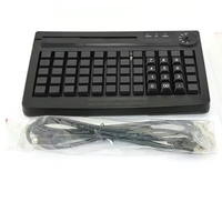 Clavier POS programmable à membrane MSR à double interface 60 touches
