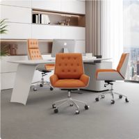 Fauteuil de bureau en cuir véritable avec accoudoirs – Confortable pour les longues sessions, polyvalent pour chambre, bureau et diffusion en direct