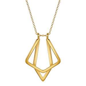 Kalung Penyangga Cincin Minimalis Segitiga Geometris Bahan Stainless Steel, Cocok untuk Menyimpan Cincin, Liontin Kalung Penahan Cincin - Product Image 4