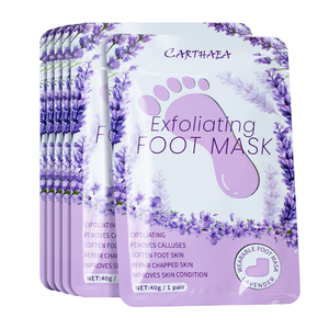 Mascarilla Exfoliante para Pies con Lavanda Herbal, Par para Pies Suaves y Lisos, Cuidado de la Piel - Product Image 1
