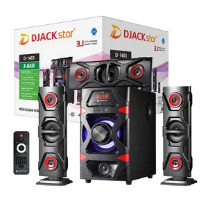 DJACK STAR D-1403 3.1 baru sistem Stereo Multimedia untuk komputer speaker mobil koaksial 4 arah bola lampu led dengan speaker