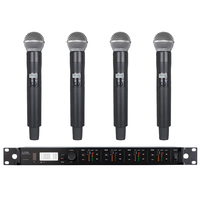 Micrófono inalámbrico UHF específico para iglesias ULXD4Q4 de 4 canales con micrófono de mano BETA58A ULXD1