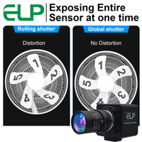 ELP 1080P 90fps Global Shutter USB Web Kamerası AR0234 Renk Sensörlü Video USB Kamera, Manuel Değişken Odaklı CS Lensli