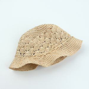 Sombrero de Paja Tejido a Crochet para Mujer, Plegable, de Ala Ancha, Protección UV, con Lazo, Elegante, para Playa y Verano - Product Image 2