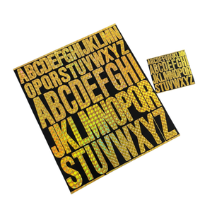 Factory-made Custom Colored DIY Letter Number Stickers Waterproof Self-adhesive Vinyl UV Coating Rectangular Personalized Name - Product Image 1
