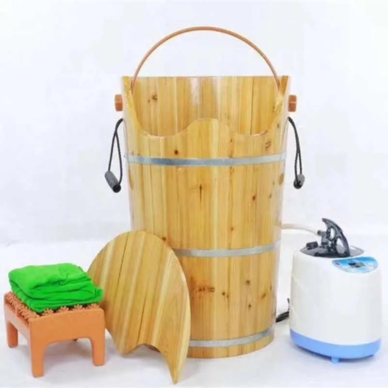 New best wooden steam massage foot steam bath foot spa