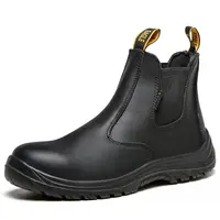 OEM Boot กันน้ำแฟชั่น Esd หนังแท้รองเท้าก่อสร้างความปลอดภัยที่มีราคาโรงงาน