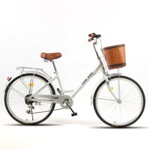 Bicicletta Urbana <span class=keywords><strong>per</strong></span> <span class=keywords><strong>Adulti</strong></span> con Telaio in Acciaio ad Alto Tenore di Carbonio, 24 o 26 Pollici, Monovelocità - Product Image 6