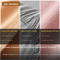 Ensemble de draps en microfibre lavée HONI Manufacturing 90GSM, certifié OEKO-TEX, écologique, super doux