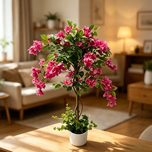 High Quality Real Touch Artificial Silk Bougainvillea <b>Trees</b> Durable Indoor Desktop Plants - Product Image 4