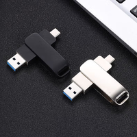 Clé USB 2.0 en métal fabriquée au Guangdong, prête à être expédiée, 8 Go à 128 Go, clé USB OTG avec garantie de 5 ans