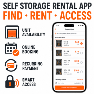 Application de location de stockage personnalisée pour iOS et Android avec disponibilité des unités, réservation <span class=keywords><strong>en</strong></span> <span class=keywords><strong>ligne</strong></span> et paiement régulier LionCreate - Product Image 2