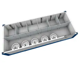 PTH预制20英尺便携式集装箱家用淋浴房采矿场和油田集装箱房