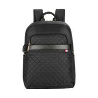 Vietnam 2 personnes diamant mignon noir Nylon tissu personnalisé sac à couches dames sac à dos pour ordinateur portable léger femme matelassé Mini sac à dos