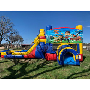 Château gonflable commercial en PVC, combo toboggan et château gonflable pour enfants, motif Pat'<span class=keywords><strong>Patrouille</strong></span>, idéal pour la location - Product Image 4