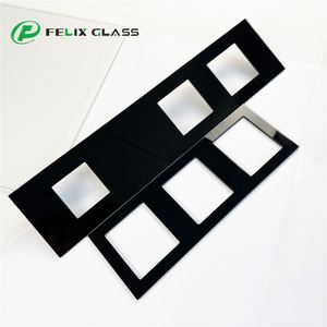 Factory Custom Black Silk Screen Printed Tempered Glass Panel for Smart Appliances Touch Switch Industrial Lighting IP68 - Product Image 5