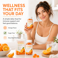 Gomitas Veganas de Vitamina C a Base de Pectina, 250 mg, Sin Azúcar, Sin OMG, para el Bienestar Inmunológico, ODM, Marca Privada