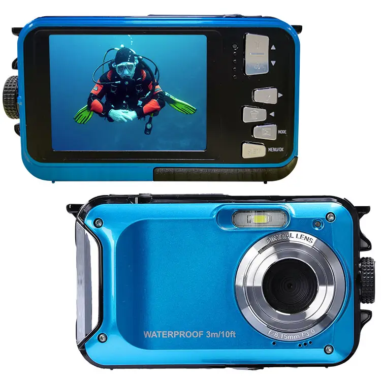 Cost Effective 2.7 inch Waterproof Digital Camera 16x Zoom Sports Camcorder 1080p