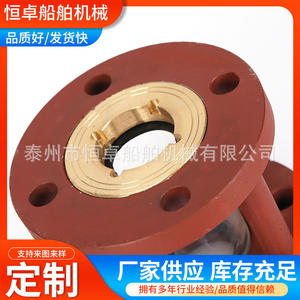 Débitmètre Cylindrique Marin Type T/TS, Observateur de Débit Liquide avec Bride en Fonte pour Utilisation Marine - Product Image 2