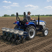 Tracteur agricole compact diesel 50 CV 4x4 avec cultivateur pour la préparation des semis et le travail du sol