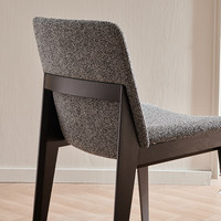 Chaise de salle à manger en bois massif de style italien, revêtement en coton et lin, pour la maison, le bureau, les hôtels, les restaurants, les salles à manger