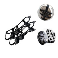 Crampons renforcés à 24 dents pour l'extérieur, couvre-chaussures antidérapants, griffes à neige, crampons pour terrain boueux et glacé, pointes de randonnée hivernales
