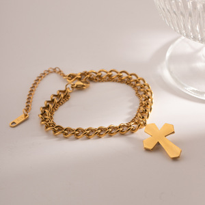 Double-layer Snake <b>Chain</b> Bracelet 18K Gold Plated Stainless Steel <b>Titanium</b> Steel Fadeless Cross-border Fashion - Product Image 5