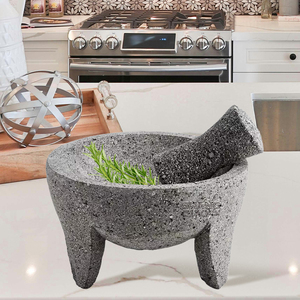 Molinillo <span class=keywords><strong>de</strong></span> <span class=keywords><strong>piedra</strong></span> natural <span class=keywords><strong>de</strong></span> alta resistencia, mortero <span class=keywords><strong>de</strong></span> granito y <span class=keywords><strong>Molcajete</strong></span> - Product Image 2