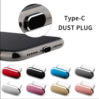 Port de données Type-C Prise anti-poussière USB Port de charge pour téléphone portable Trou d'alimentation Bouchon anti-poussière en métal