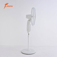 Ventilador eléctrico portátil con control remoto de 16 pulgadas con luz, panel solar, batería recargable, ventilador de pie