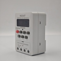 Sakelar Timer Astronomi Digital Cerdas 7 Hari Bertenaga Baterai 40A 250V IP20 Pengontrol Waktu Listrik untuk Peralatan Rumah Tangga