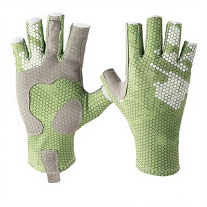 Gants de pêche chauffants, respirants, légers, demi-doigts, antidérapants, en Spandex, à enfiler, pour l'été, pour hommes et femmes, protection solaire pour la salle de sport - Product Image 3