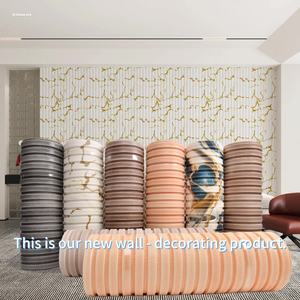 Papier peint de grille auto-adhésif étanche et sans humidité pour le mur de fond de la télévision dans le salon de la chambre à coucher Décoration murale facile - Product Image 2