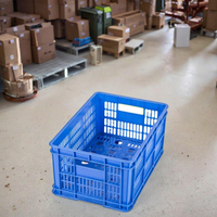 Caisse logistique pliable en maille plastique HDPE, écologique, recyclable, durable, empilable et emboîtable, pour légumes et œufs
