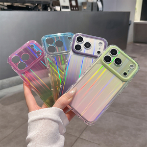IMD Aurora Laser Gradient Lens <b>Protector</b> <b>Phone</b> Case For iPhone 17 16 15 Pro Max,for iphone 17 case with green laser - Product Image 2