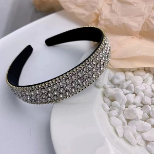 Diademas de Pelo Anchas Minimalistas de Moda al por Mayor, Diademas con Pedrería para Mujer - Product Image 5