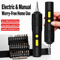 Set Obeng Listrik Tanpa Kabel USB Isi Ulang Mini untuk Perbaikan Peralatan Rumah Tangga Alat DIY